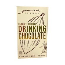 Load image into Gallery viewer, Grounded Pleasures Exquisite Original Drinking Chocolate Mini 50g box white background
