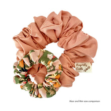 Load image into Gallery viewer, Two sized scrunchies to show difference between the maxi and mini sized scrunchies
