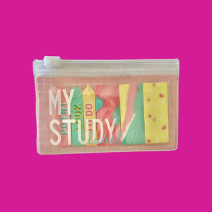 Colourful Stationery sticky flags in small zip pouch