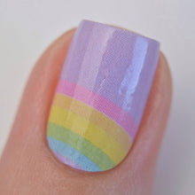 Load image into Gallery viewer, Personail Nail Wraps in Unicorn rainbow nail
