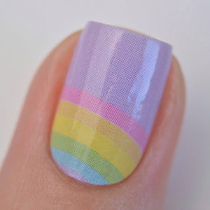 Personail Nail Wraps in Unicorn rainbow nail